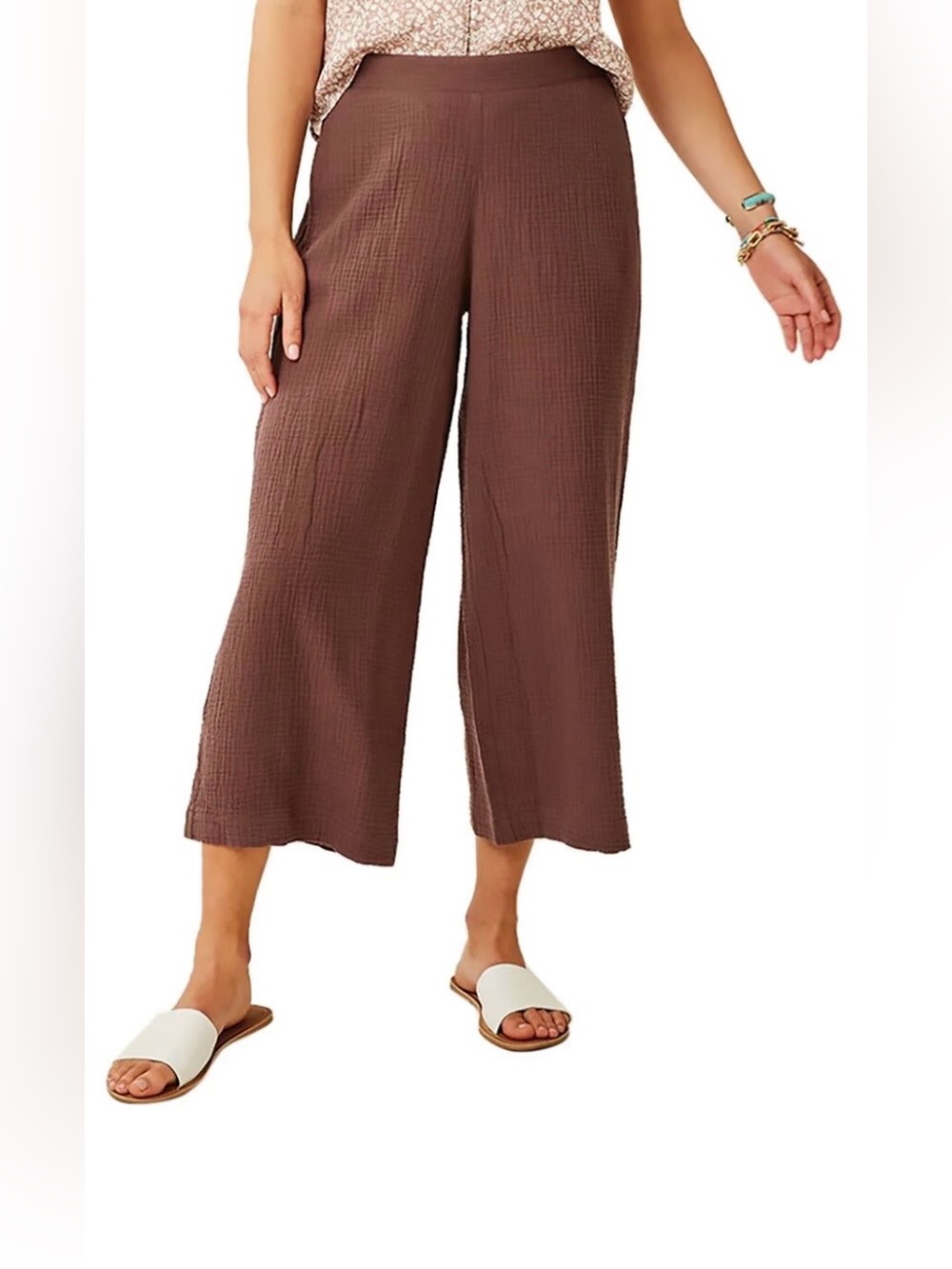 Carve Designs Kaia Wide-Leg Gauze Pants in Mauve sz S